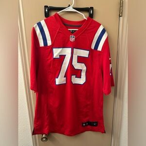 Red Nike NFL Jersey with Number 75 Vince Wilfork